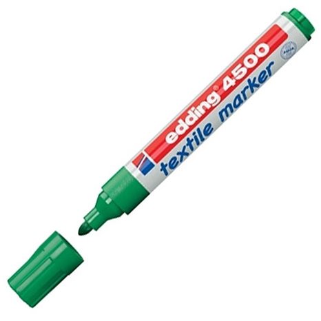 Μαρκαδόρος Edding 4500 Ανεξίτηλος για Υφασμα T-Shirt 2.0-3.0mm Σκούρο Πράσινο