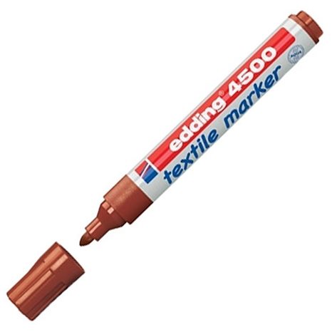 Μαρκαδόρος Edding 4500 Ανεξίτηλος για Υφασμα T-Shirt 2.0-3.0mm Καφέ