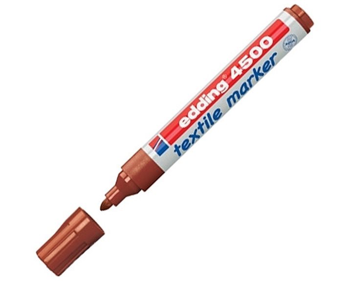 Μαρκαδόρος Edding 4500 Ανεξίτηλος για Υφασμα T-Shirt 2.0-3.0mm Καφέ