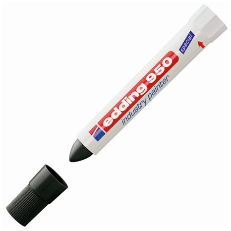 Μαρκαδόρος Edding 950 10mm Βιομηχανικής Χρήσης Στρογγυλή Μύτη Μαύρος