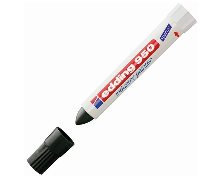 Μαρκαδόρος Edding 950 10mm Βιομηχανικής Χρήσης Στρογγυλή Μύτη Μαύρος