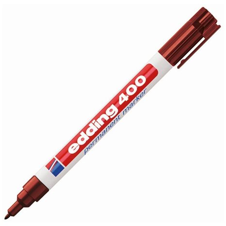 Μαρκαδόρος Edding 400 Ανεξίτηλος 1mm Καφέ