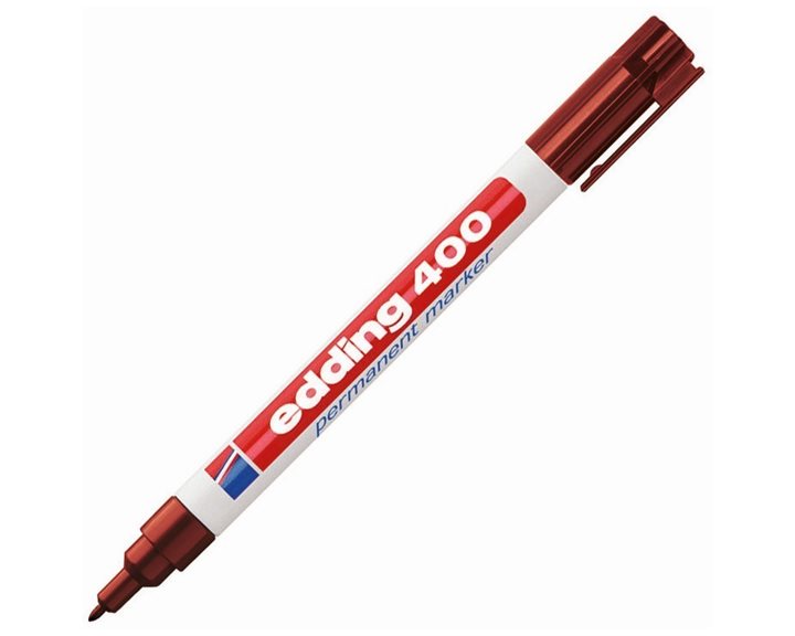 Μαρκαδόρος Edding 400 Ανεξίτηλος 1mm Καφέ