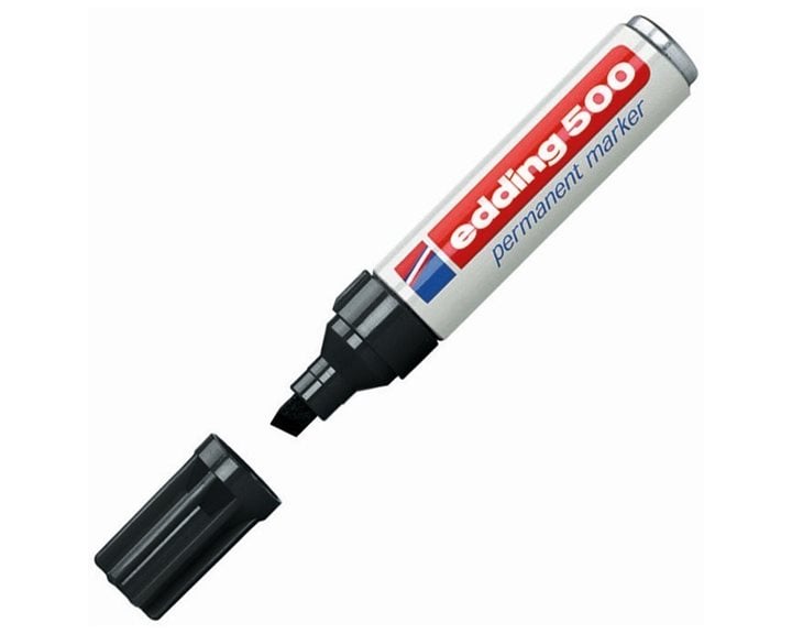 Μαρκαδόρος Edding 500 Ανεξίτηλος 2-7mm Τετράγωνη Μύτη Μαύρος