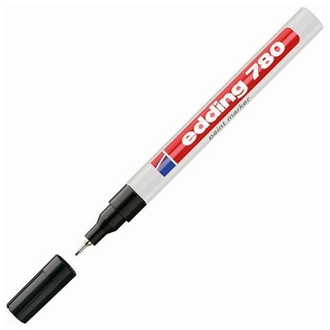 Μαρκαδόρος Edding 780 Ανεξίτηλος Στρογγυλή Μύτη 0.8mm Μαύρος