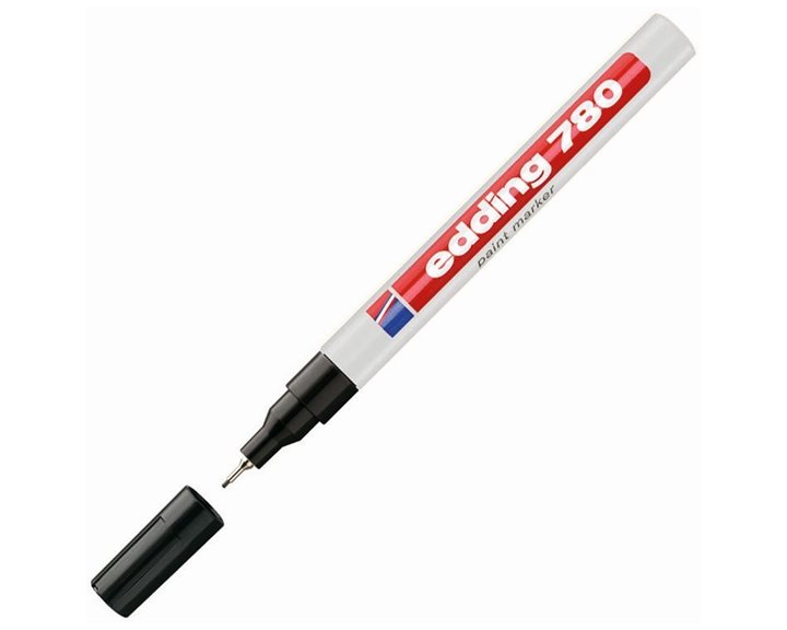 Μαρκαδόρος Edding 780 Ανεξίτηλος Στρογγυλή Μύτη 0.8mm Μαύρος