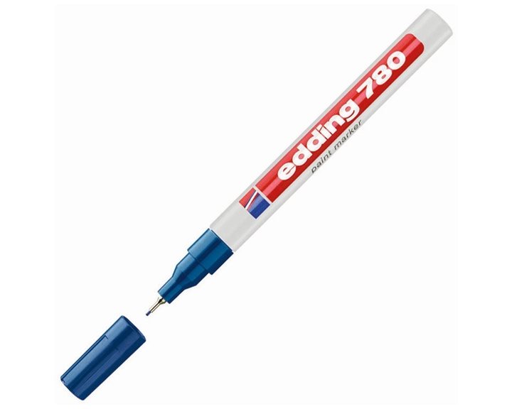 Μαρκαδόρος Edding 780 Ανεξίτηλος Στρογγυλή Μύτη 0.8mm Μπλέ