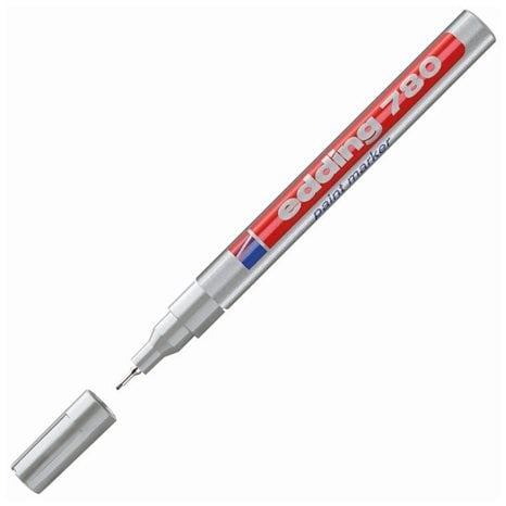 Μαρκαδόρος Edding 780 Ανεξίτηλος Στρογγυλή Μύτη 0.8mm Ασημί