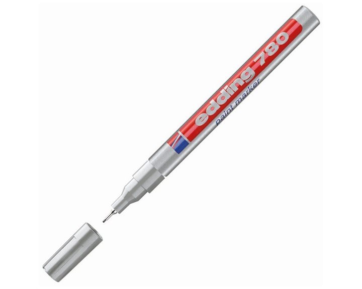 Μαρκαδόρος Edding 780 Ανεξίτηλος Στρογγυλή Μύτη 0.8mm Ασημί
