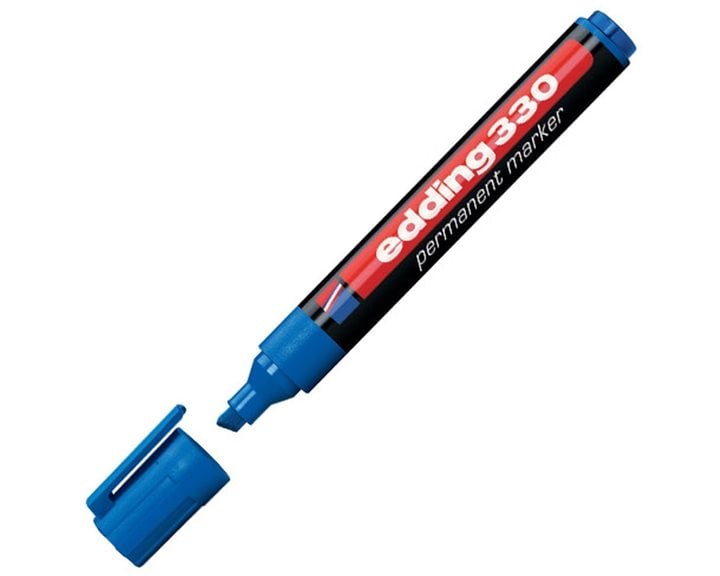 Μαρκαδόρος Edding 330 Ανεξίτηλος 1.5-3mm Τετράγωνη Μύτη Μπλέ