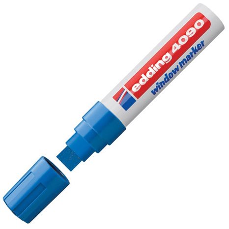 Μαρκαδόρος Edding 4090 Παραθύρων 4-15mm Τετράγωνη Μύτη 4-15mm Μπλέ
