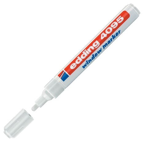 Μαρκαδόρος Edding 4095 Παραθύρων Στρογ.Μύτη 2-3mm Λευκός