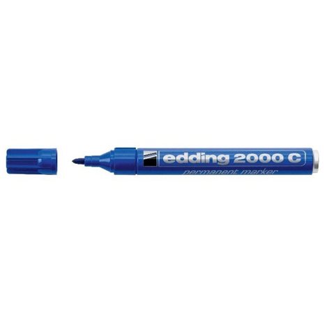 Μαρκαδόρος Edding 2000C Ανεξίτηλος Στρογγυλή Μύτη 1.5-3mm Μπλέ
