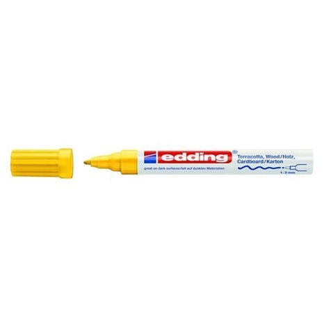 Μαρκαδόρος Edding 4040 Διακόσμησης 1-2mm Στρογγυλή Μύτη Κίτρινος