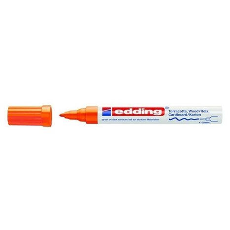 Μαρκαδόρος Edding 4040 Διακόσμησης 1-2mm Στρογγυλή Μύτη Πορτοκαλί
