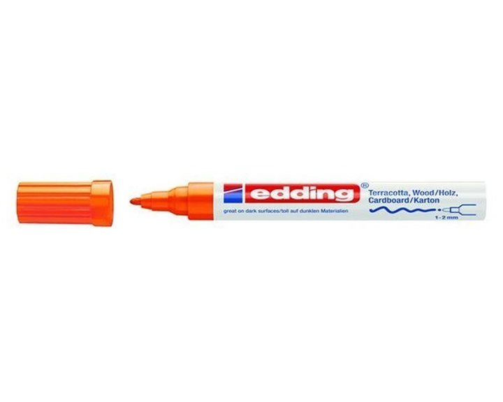 Μαρκαδόρος Edding 4040 Διακόσμησης 1-2mm Στρογγυλή Μύτη Πορτοκαλί