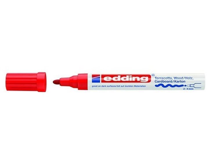 Μαρκαδόρος Edding 4000 Διακόσμησης 2-4mm Στρογγυλή Μύτη Κόκκινος