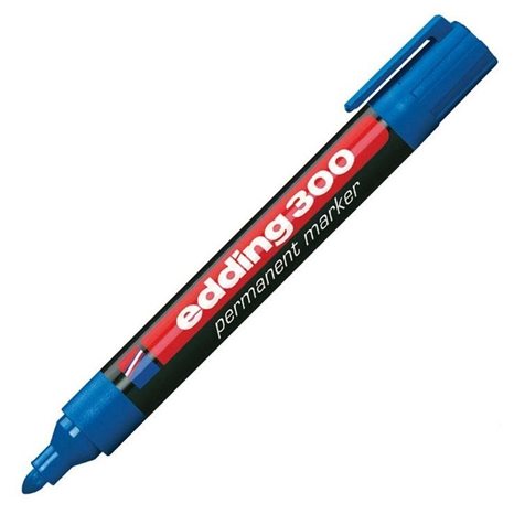 Μαρκαδόρος Edding 300 Ανεξίτηλος 1.5-3mm Μπλέ Στρογγυλή Μύτη