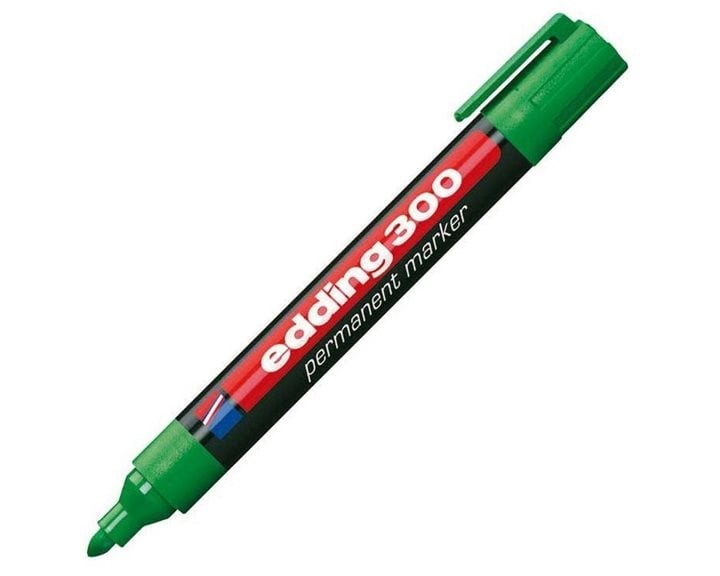 Μαρκαδόρος Edding 300 Ανεξίτηλος 1.5-3mm Πράσινος Στρογγυλή Μύτη