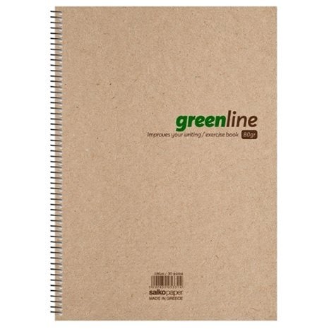 Τετράδιο Σπιράλ Α4 Salko Greenline 3Θ.5338