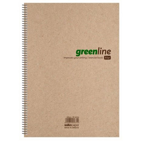Τετράδιο Σπιράλ 17x25 Salko Greenline 5Θεμ.5335