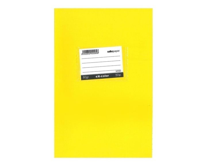 Τετράδιο Πλαστικό Salko 17X25 Ex-Color 50φ.80gr Κίτρινο