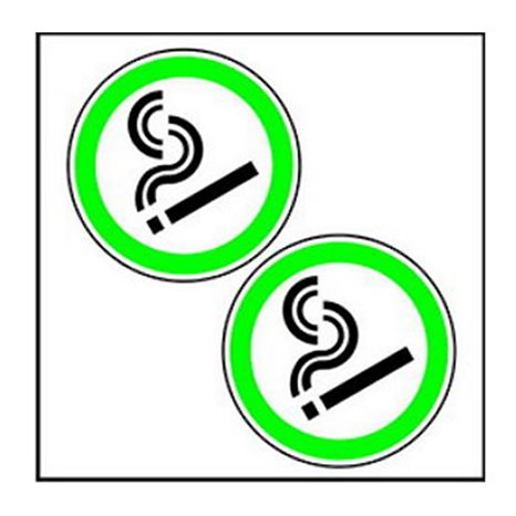 Πινακίδα Σήμανσης Infosign Αυτοκόλητο Pvc Φ7cm 2τμχ. Χώρος Καπνιστών 16832