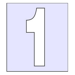 Αριθμοί Οδών Infosign Plexiglas 2mmx7cm. No 1