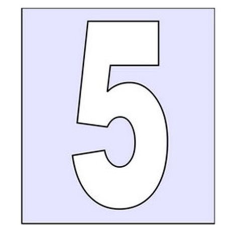 Αριθμοί Οδών Infosign Plexiglas 2mmx7cm. No 5