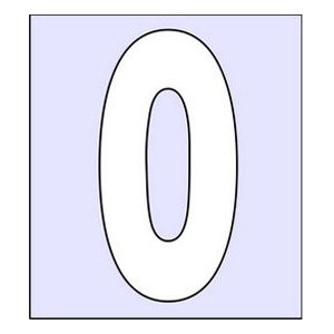 Αριθμοί Οδών Infosign Plexiglas 2mmx7cm. No 0