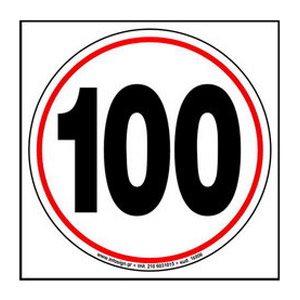 Πινακίδα Σήμανσης Infosign Αυτοκόλητο Pvc Φ12εκ. 100χλμ.