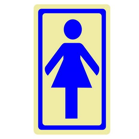 Πινακίδα Σήμανσης Infosign Plexiglass 7χ11.5εκ. Γυναικών Χρυσή