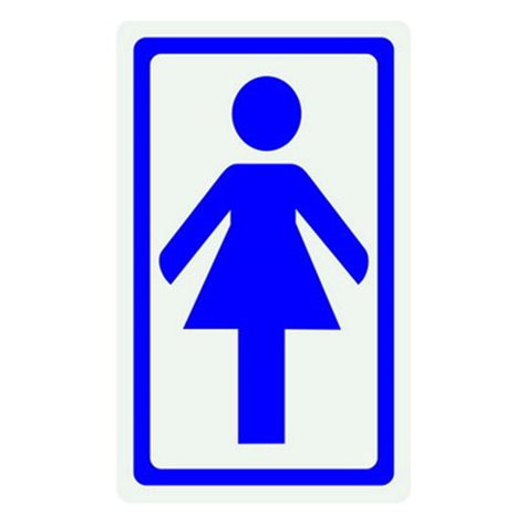 Πινακίδα Σήμανσης Infosign Plexiglass 7χ11.5εκ. Γυναικών Ασημί