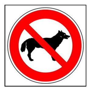 Πινακίδα Σήμανσης Infosign Αυτοκόλητο Pvc Φ13cm Απαγορεύονται τα Ζώα 17163