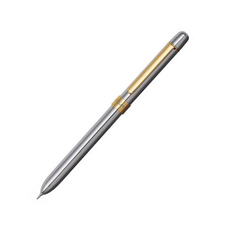 Multifunction Pen Penac Slim Silver/Gold (Μπλε,Κόκκινο,Μολύβι)