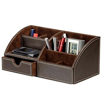 Organizer Γραφείου Osco Δέρμα Καφέ 9123