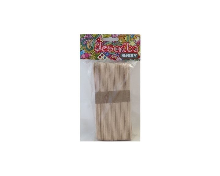 Ξυλάκια Γλωσοπίεστρα Describo 80τεμ.150x18mm Φυσικό χρώμα