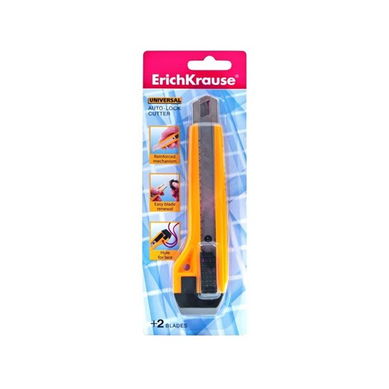Κοπίδι Erichkrause Universal Auto-Lock 18mm Κίτρινο 19149