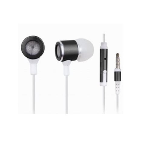 GEMBIRD METAL EARPHONES WITH MICROPHONE BLACK