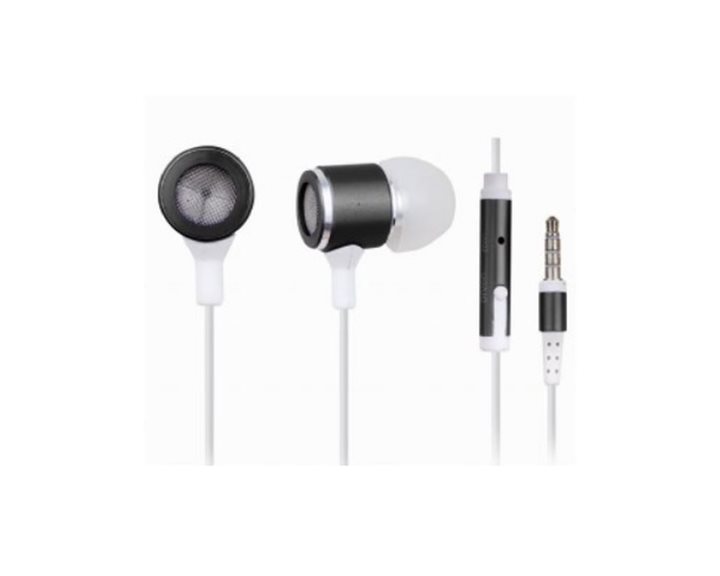 GEMBIRD METAL EARPHONES WITH MICROPHONE BLACK