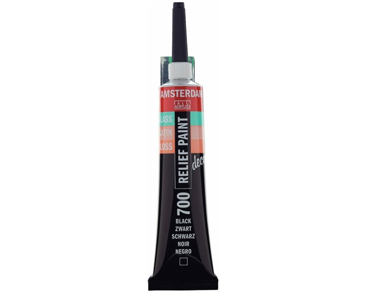 ΠΕΡΙΓΡΑΜΜΑ DECORFIN RELIEF 20ml  BLACK