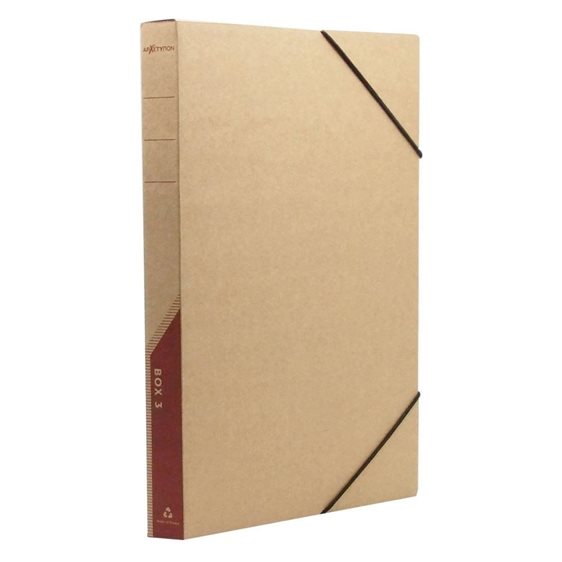 Κουτί Αρχείου 25Χ33Χ3Cm Οικολογικό Με Λάστιχο Μπορντό