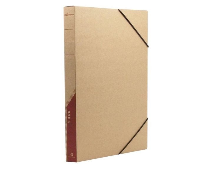 Κουτί Αρχείου 25Χ33Χ3Cm Οικολογικό Με Λάστιχο Μπορντό