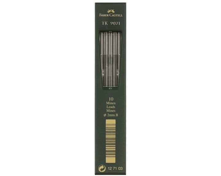 Μύτες Μηχανικού Μολυβιού Faber-Castel  2mm 3B 127103