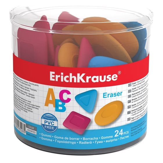 Γόμα ErichKrause ABC Διάφορα Χρώματα 34648