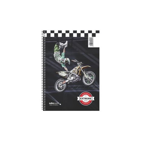Τετράδιο Σπιράλ Salko 17x25 Colorline 4Θ. 120φ.