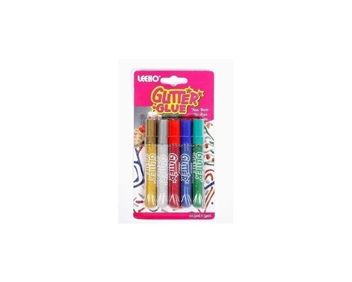 Κόλλα Χειροτεχνίας Leeho Glitter Glue 10.5ml X5pcs