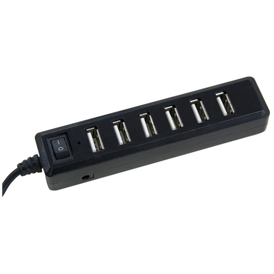 Lamtech USB Hub 7 Ports Black
