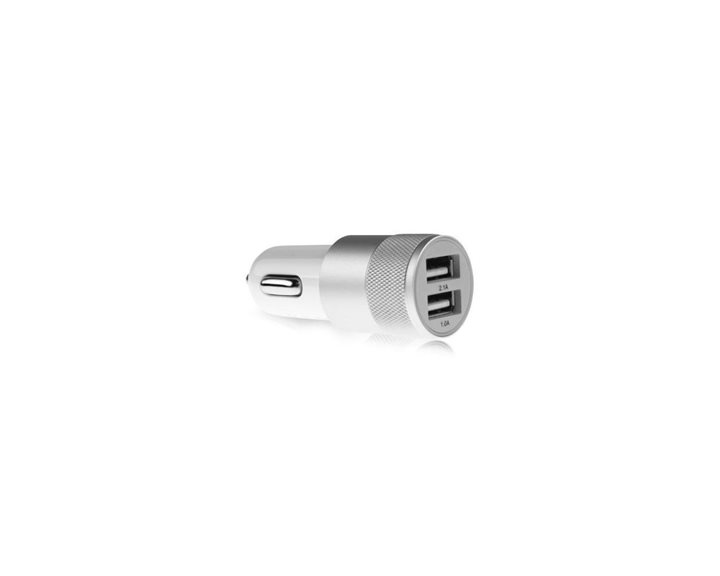 LAMTECH 2xUSB 2,4A CAR CHARGER FOR MOBILE PHONES WHITE