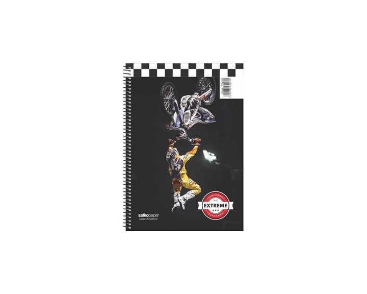 Τετράδιο Σπιράλ Salko 17x25 Colorline 4Θ. 120φ.